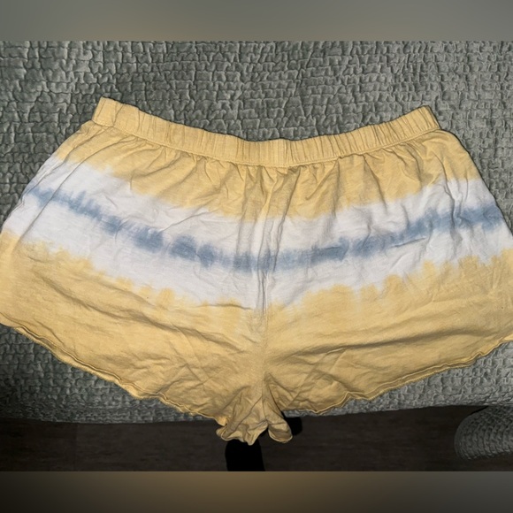Aerie Yellow and Blue Tie Dye Pajama Short - Picture 1 of 4
